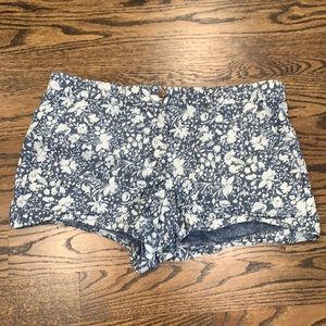 Gap Floral Blue Shorts Size 10